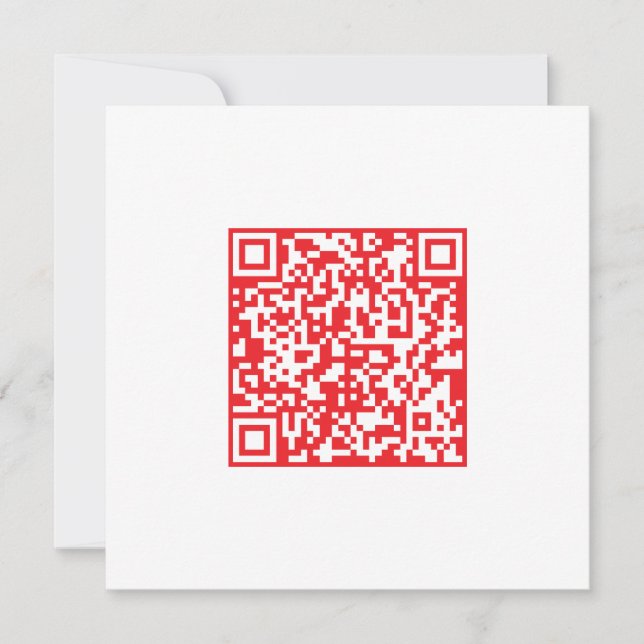 Carte De Remerciements Créer un code QR rouge numérisable (modifiable) (Devant)