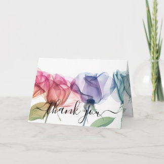 Carte De Remerciements Créez Vos Propres Fleurs à Rayons X Colorisées Mer