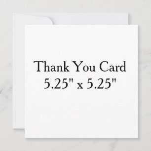 Carte De Remerciements créez votre carré professionnel 5,25" x 5,25"