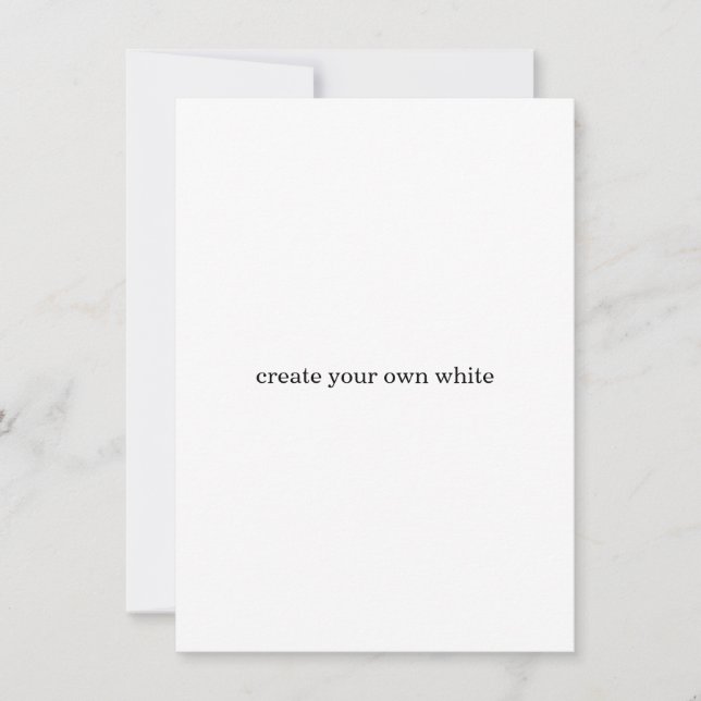 Carte De Remerciements créez votre propre blanc  (Devant)