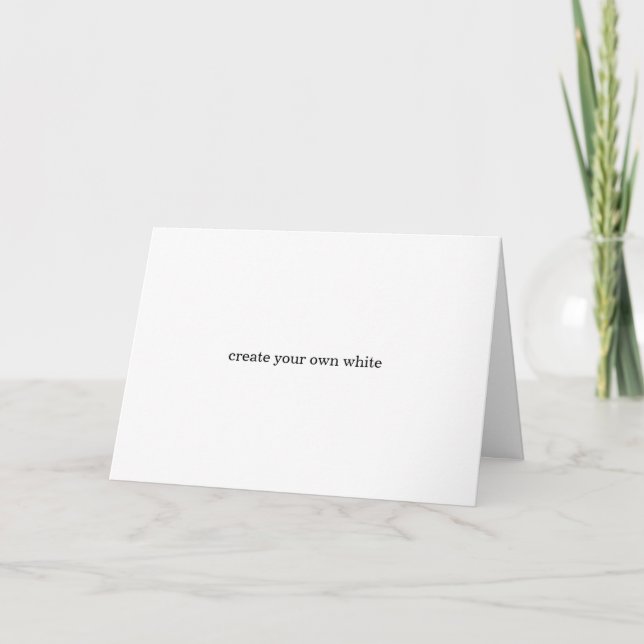 Carte De Remerciements créez votre propre blanc  (Devant)