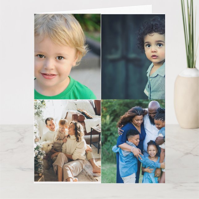 Carte De Remerciements Créez votre propre collection de photos 4 (Devant)