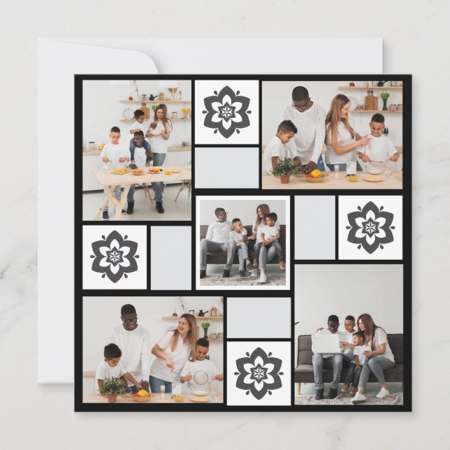 Carte De Remerciements Créez votre propre collection de photos florales 5 (Devant)