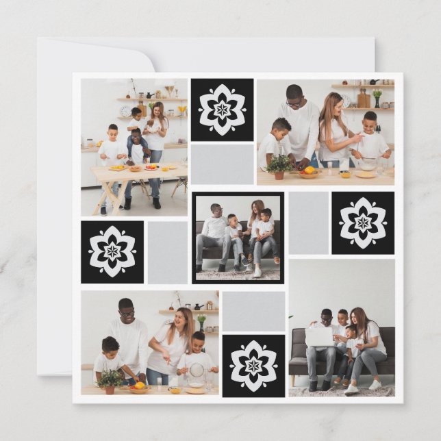 Carte De Remerciements Créez votre propre collection de photos florales 5 (Devant)