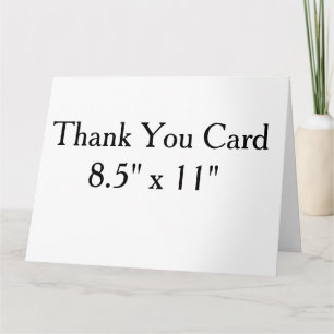 Carte De Remerciements créez votre propre professionnel 8,5 " x 11" horiz