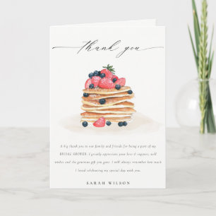 Carte De Remerciements Crêpe aux fruits rustique mignon Lavis de mariage