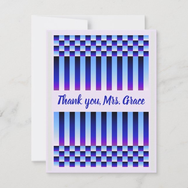 Carte De Remerciements Crépuscule et tombée de la nuit (Checkers et Strip (Devant)