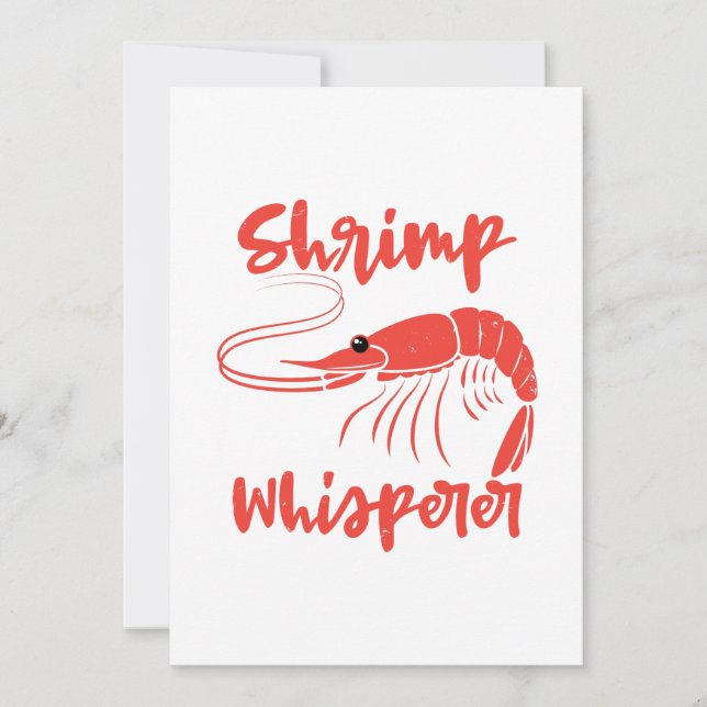 Carte De Remerciements Crevettes Whisperer Fruits de mer Épissette Homard (Devant)
