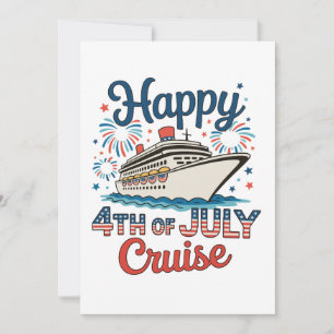 Carte De Remerciements Croisière du 4 juillet 250e anniversaire