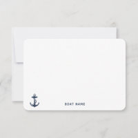 Croisière Nom Bateau Ancre Bleu Marine Nautical
