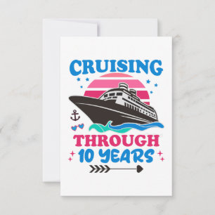 Carte De Remerciements Croisière Sur 10 Ans Mariage