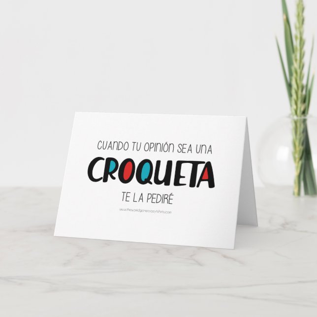 Carte De Remerciements Croqueta (Devant)