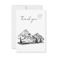 croquis en noir et blanc de montagnes