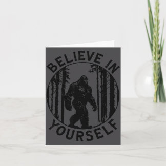 Carte De Remerciements Croyez en vous-même Bigfoot Forest Motivation Humo