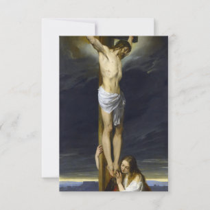 Carte De Remerciements Crucifixion avec Mary Magdalene Kneeling par Hayez