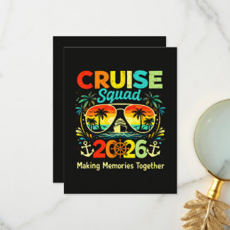 Carte De Remerciements Cruise Squad 2026 Summer Vacation