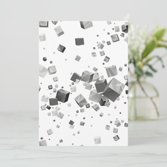 Carte De Remerciements Cubes colorés 3 (Debout devant)