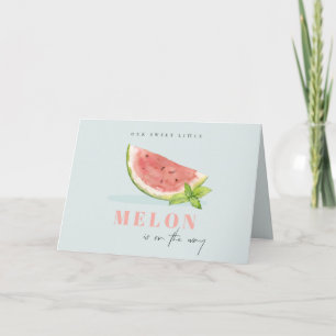 Carte De Remerciements Cuisine Notre Petit Melon Baby shower Aquarelle Bl