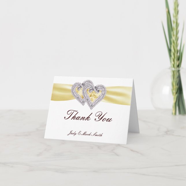 Carte De Remerciements Custom Lemon Hearts Thank You Card (Devant)
