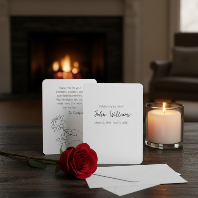 Carte De Remerciements Custom Memorial Thank You Card (Créateur téléchargé)