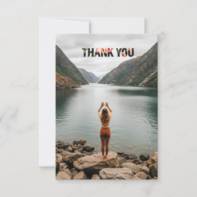 Carte De Remerciements Custom photo thank you cards with envelopes (Devant)