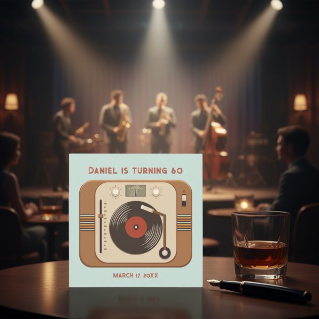 Carte De Remerciements Custom Retro Vinyl Party Thank You Card (Créateur téléchargé)