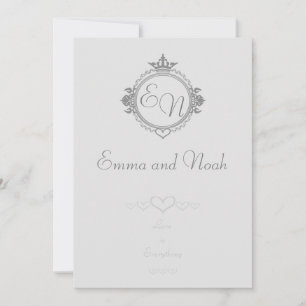 Carte De Remerciements Customiser les noms, initiales et phrase Aimer