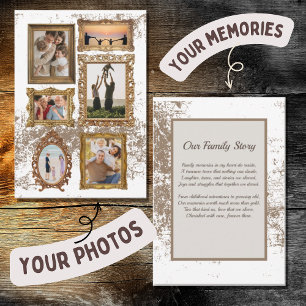 Carte De Remerciements Customizable Vintage Frames - with family poem