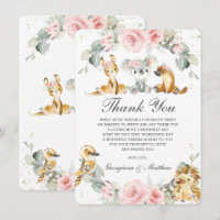 Cute Australian Animals Rose Floral Vert