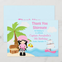 Cute Black Cheveux Pirate Girl Anniversaire Fête