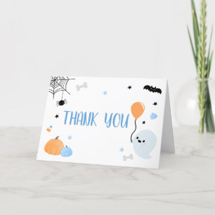 Carte De Remerciements Cute Blue Un Petit Baby shower Boo