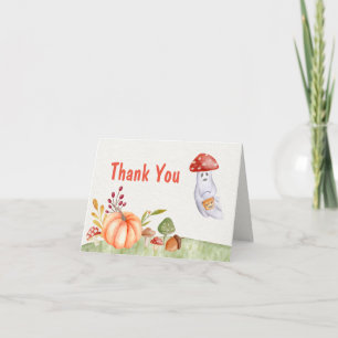 Carte De Remerciements Cute champignons fantômes Halloween Baby shower d'