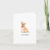Cute Chihuahua aquarelle pliée