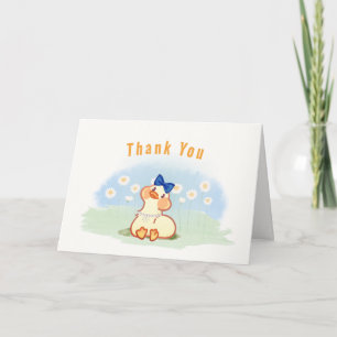 Carte De Remerciements Cute Coquette Silly Goose Daisy Flower Baby Shower