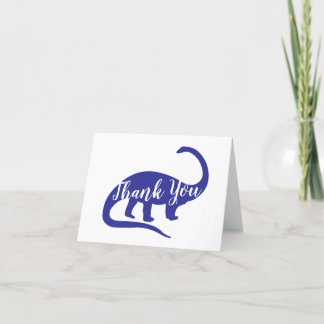 Carte De Remerciements Cute Dinosaur Baby Shower Dino Blue and Green Boy