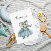 Cute Elephant Girl Baby Shower