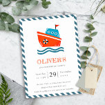 Carte De Remerciements Cute Kids Nautical Boat N'Importe Quel Âge Anniver<br><div class="desc">Si vous avez besoin d'une personnalisation supplémentaire,  n'hésitez pas à m'envoyer un message sur yellowfebstudio@gmail.com .</div>