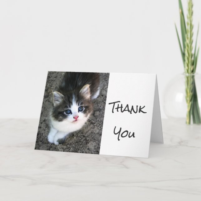 Carte De Remerciements CUTE "Merci" personnalisable (Devant)