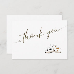 Carte De Remerciements Cute minimaliste script chats couple