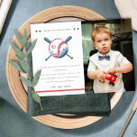 Carte De Remerciements Cute Navy Red Baseball Enfants Photo Anniversaire<br><div class="desc">A Cute Boys Navy Red Baseball Bat Star thème Collection Enfants.- c'est une Elegant Simple Minimal sketchy Illustration de batte de baseball et étoiles avec année personnalisée et parfait pour vos petits fête d'anniversaire sportive. Il est très facile de customiser, avec vos données personnelles. Si vous avez besoin d'un autre...</div>