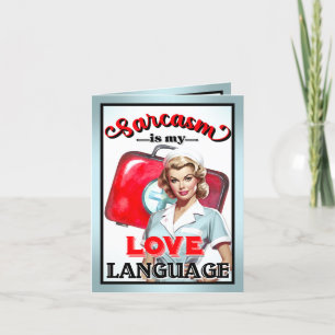 Carte De Remerciements Cute Nurse Pinup_ Love