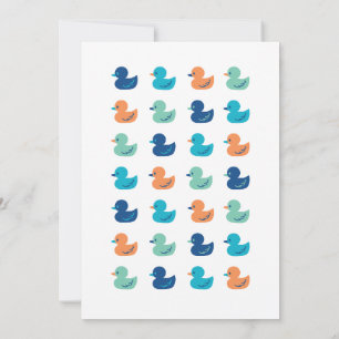 Carte De Remerciements Cute Paddling of Ducks Art