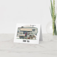 Cute RV Camper 5e roues Vintage Trailer de voyage
