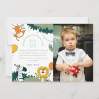 Cute Wild Jungle Animaux Enfants Photo Anniversair