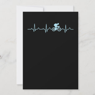 Carte De Remerciements cycliste génial heartbeat VTT vélo