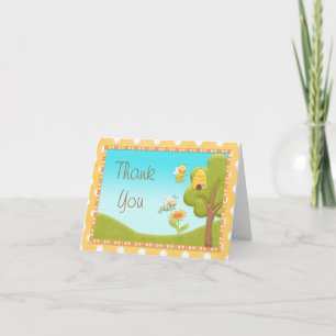 Carte de remerciements d'abeille