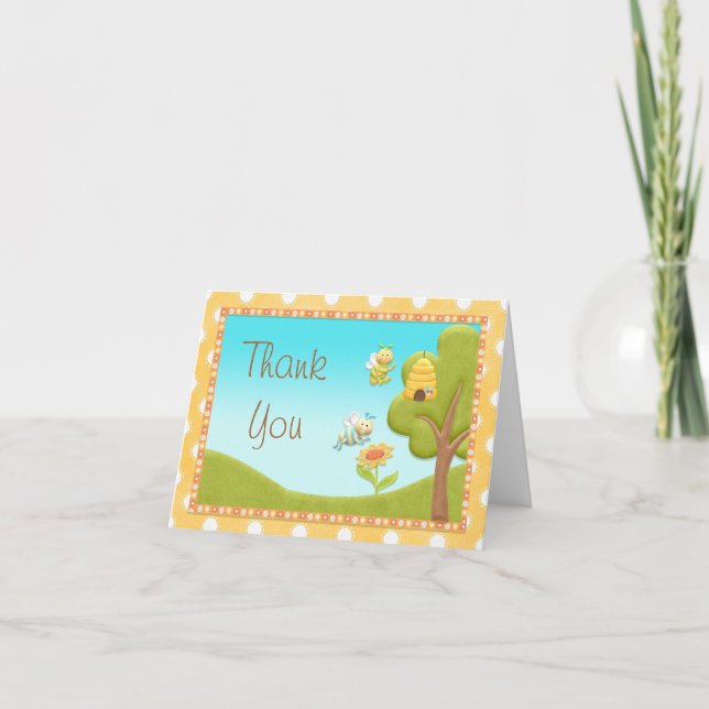 Carte de remerciements d'abeille (Devant)