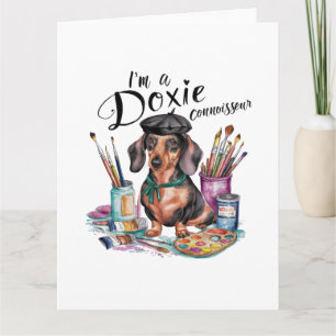 Carte De Remerciements Dachshund Je suis un Doxie Connoisseur