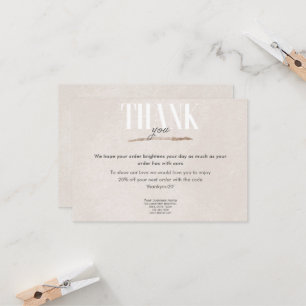 Carte de remerciements d'affaires Blush Rose Gold