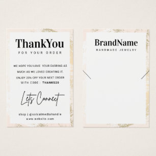 Carte de remerciements d'affichage du collier de l